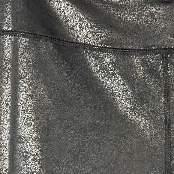 Black Tape 2X-Large Legging Pants Skinny Stretch Shiny Black Hi-Rise Pull-On New - Picture 2 of 6